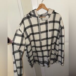 Plaid Hooded Sweatshirt